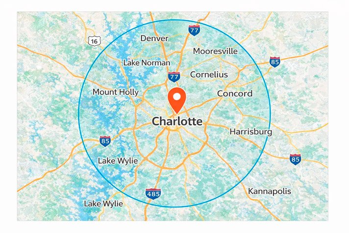 Mobile detailing service areas in Charlotte and nearby locations for cars, boats & aircraft. Including Huntersville, Lake Norman and Davidson.